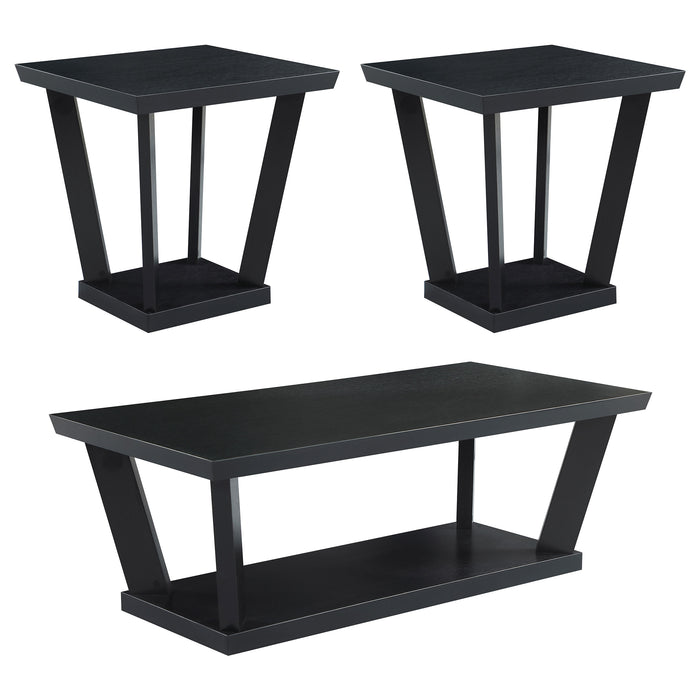 Aminta  Coffee and End Table Set Black