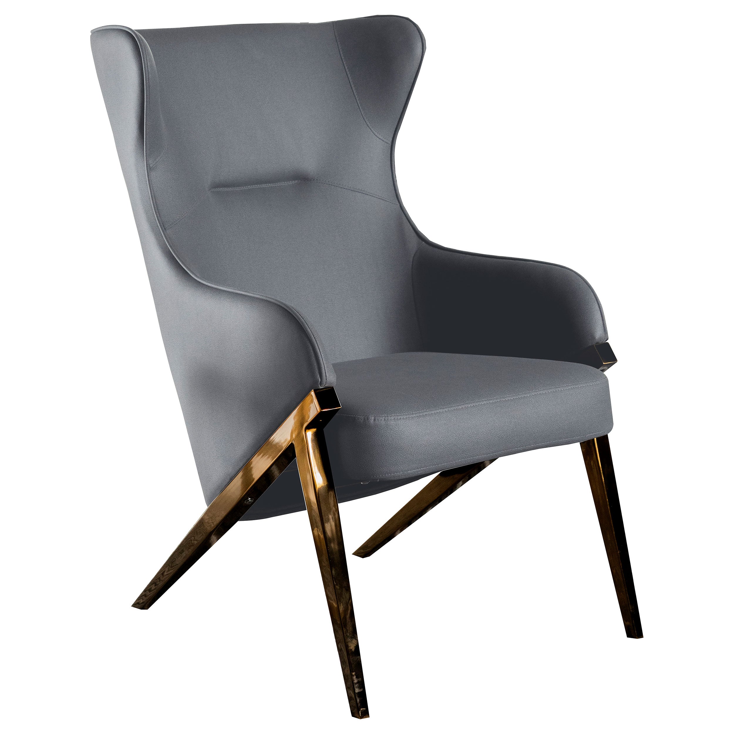 Walker Upholstered high Wingback Accent Chair Cream