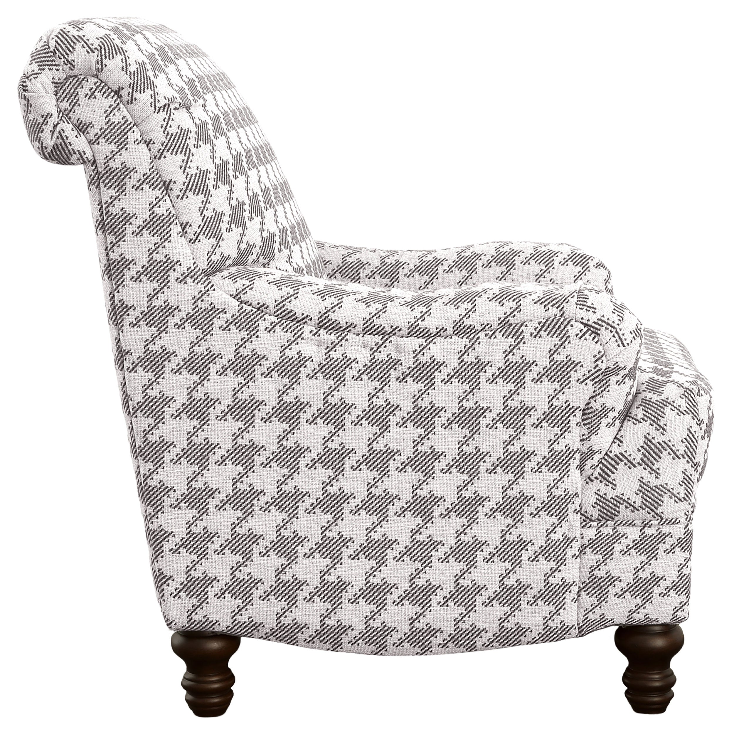 Glenn Upholstered English Arm Accent Chair Blue