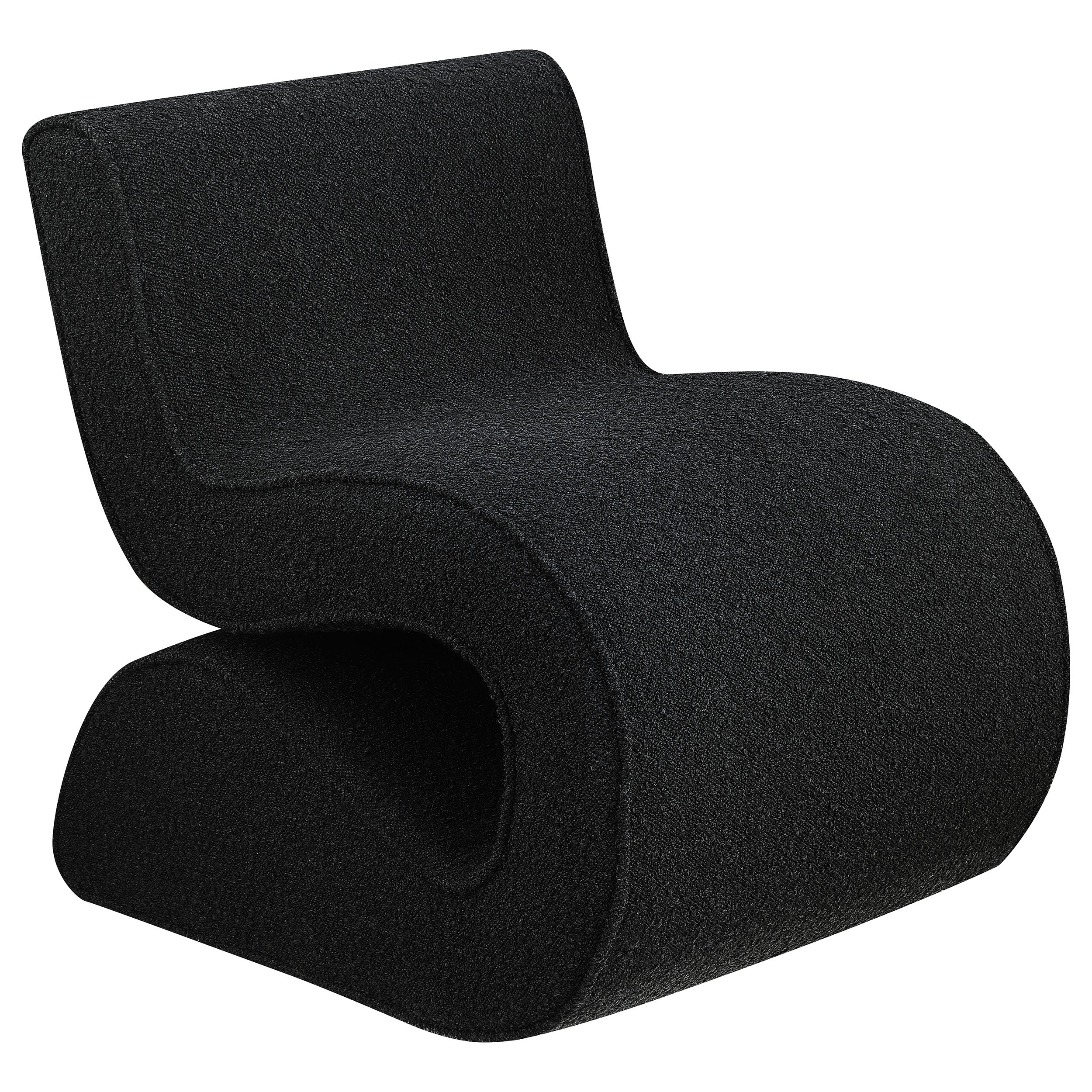 Ronea Boucle Upholstered Armless Curved Chair Cream