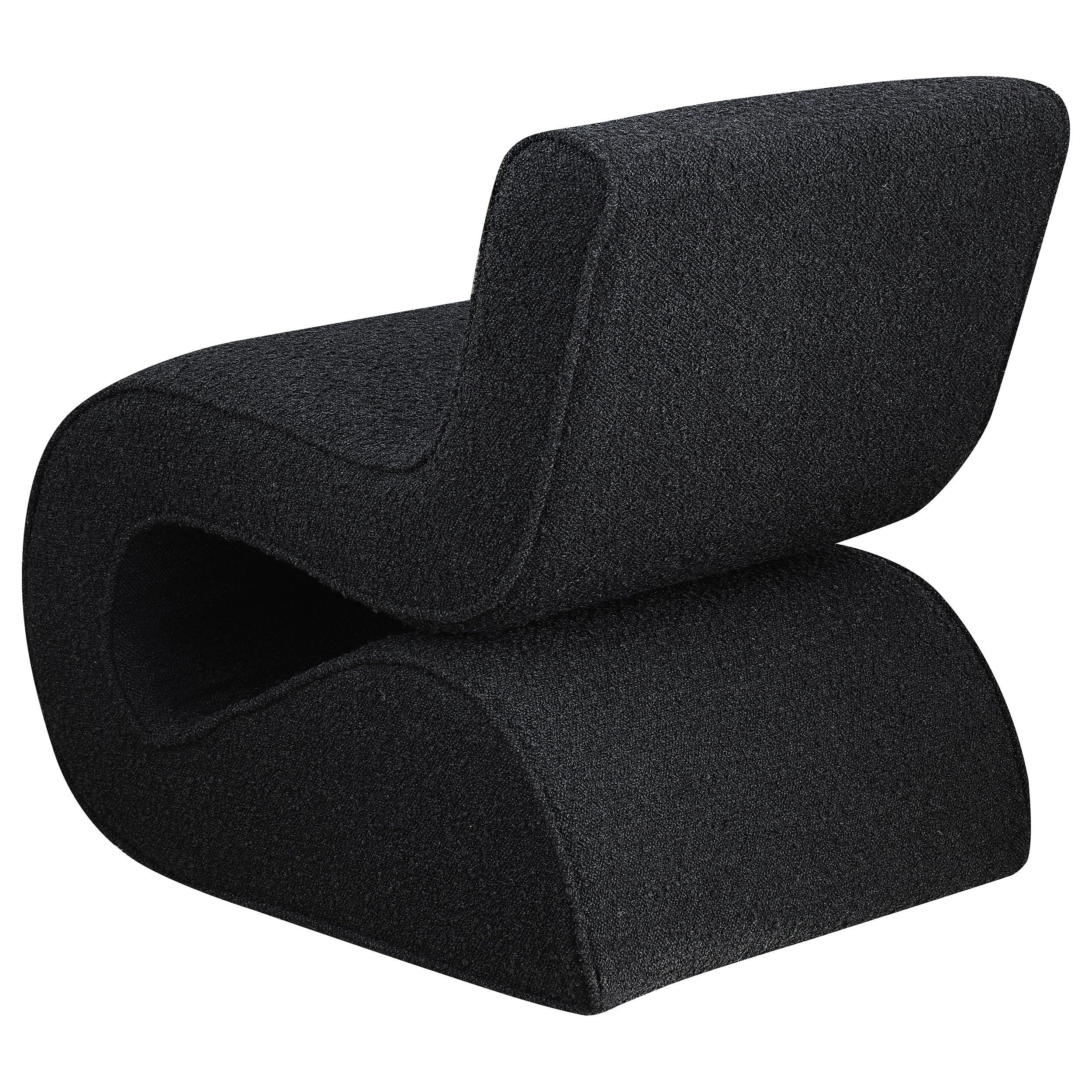 Ronea Boucle Upholstered Armless Curved Chair Cream