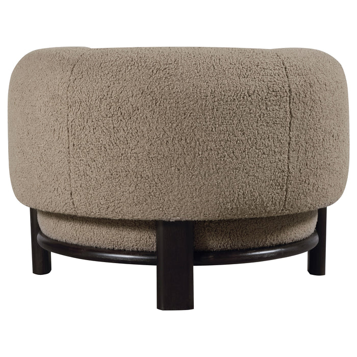 Lawler Upholstered Barrel Back Accent Chair Ivory