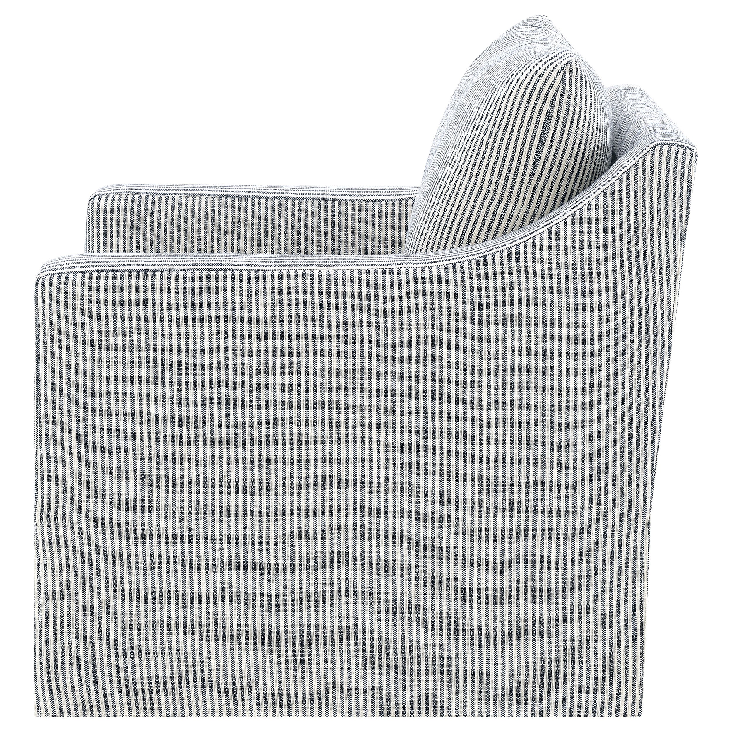 Winter Upholstered Sloped Arm Accent Swivel Chair Beige