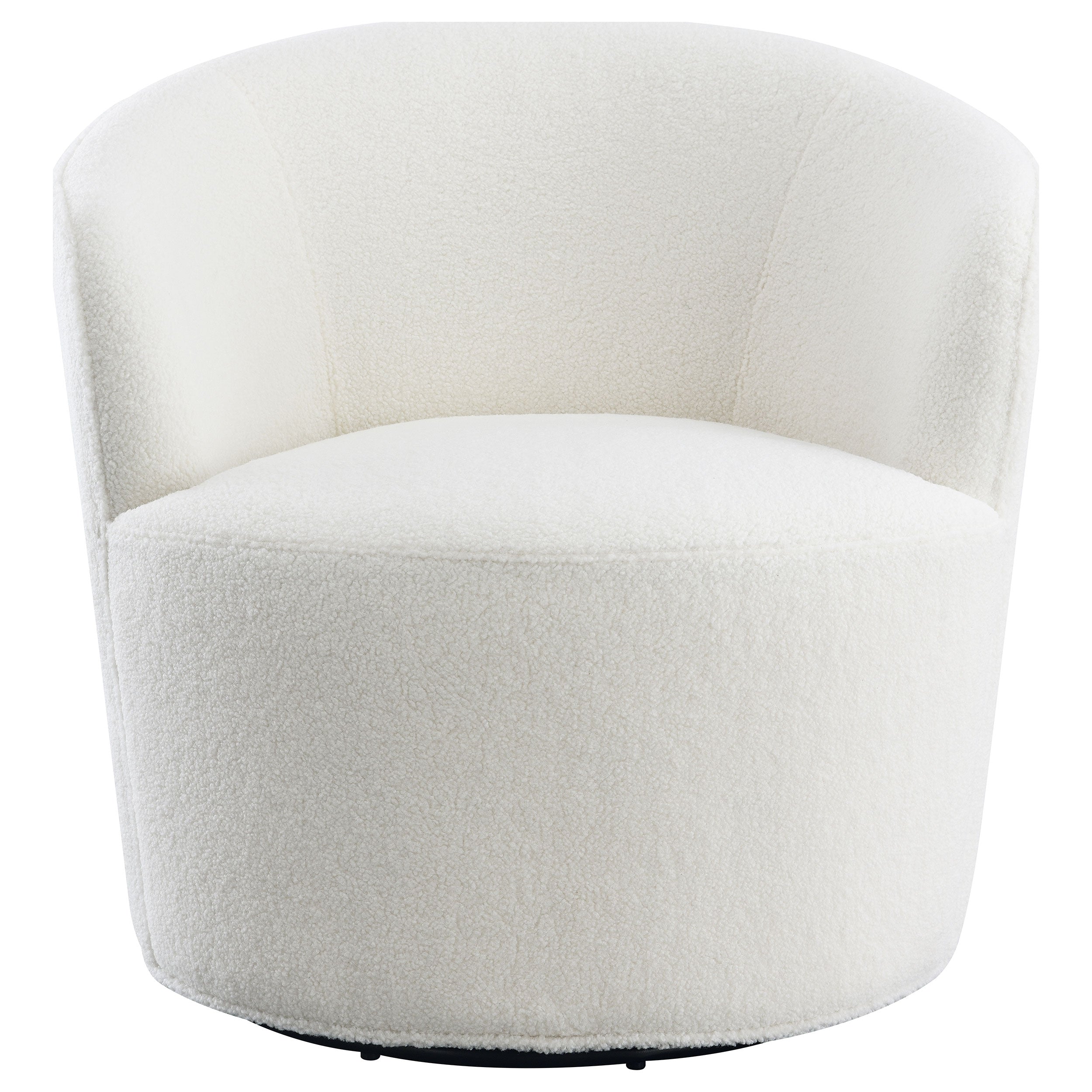 Joyce Upholstered Barrel Back Swivel Chair Burnt Orange