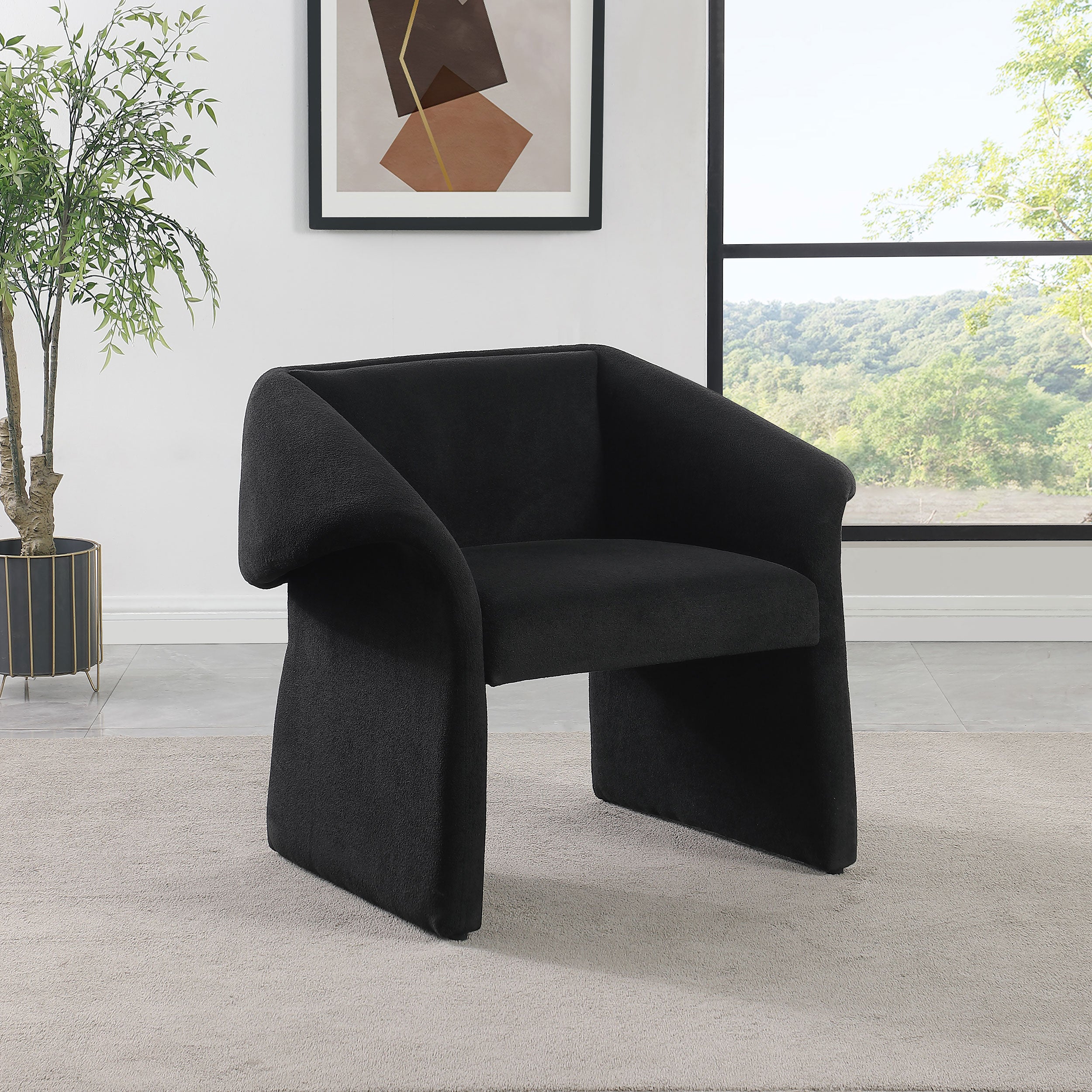 Ramsey Upholstered Sloped Arm Accent Chair Honey