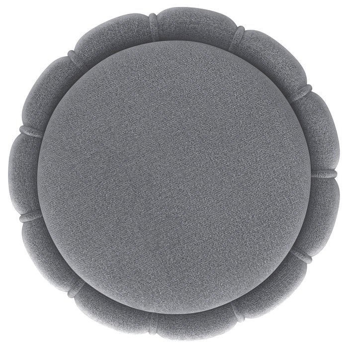Sora Round Upholstered Ottoman Berry