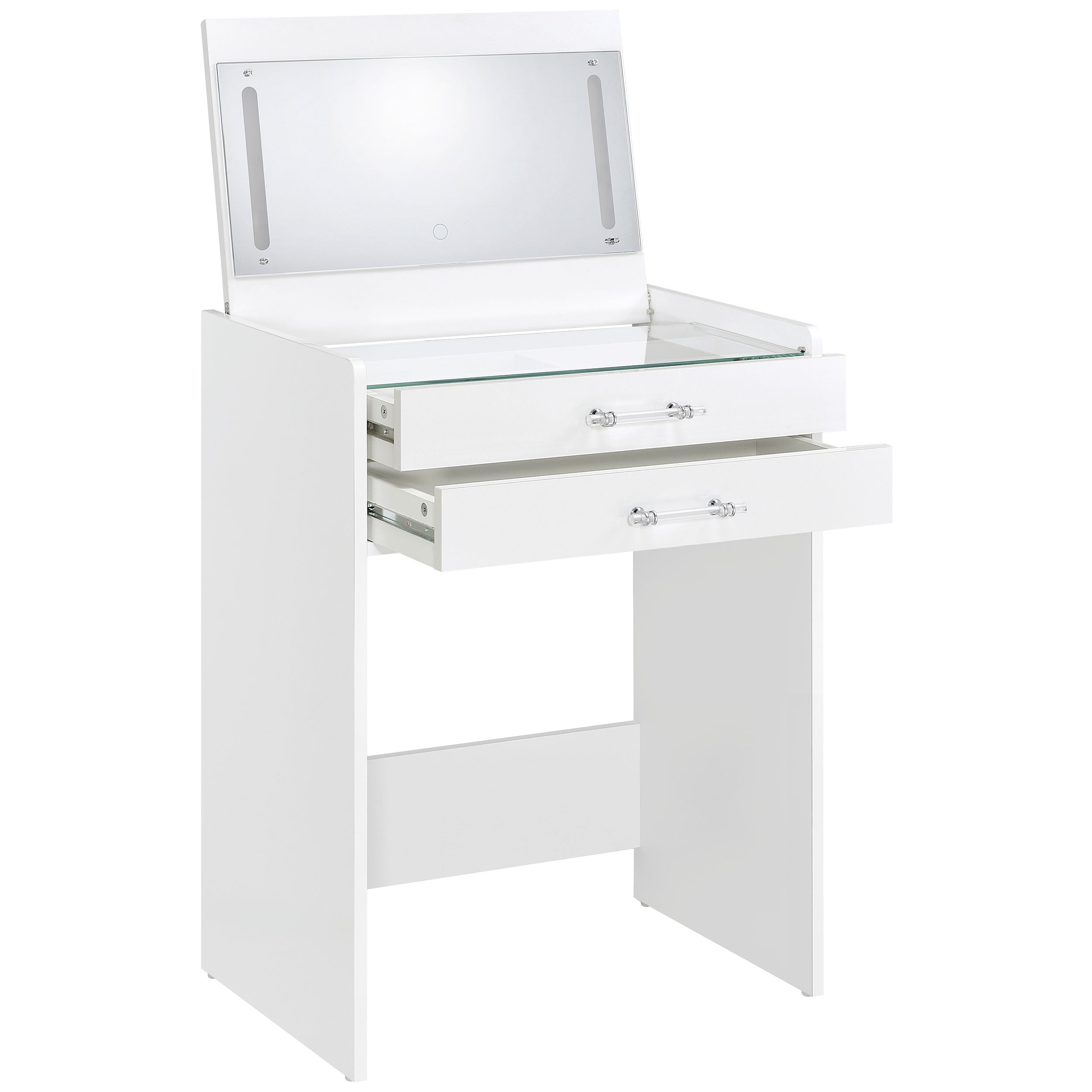 Danbury 3-drawer Makeup Vanity & Stool Set Black High Gloss