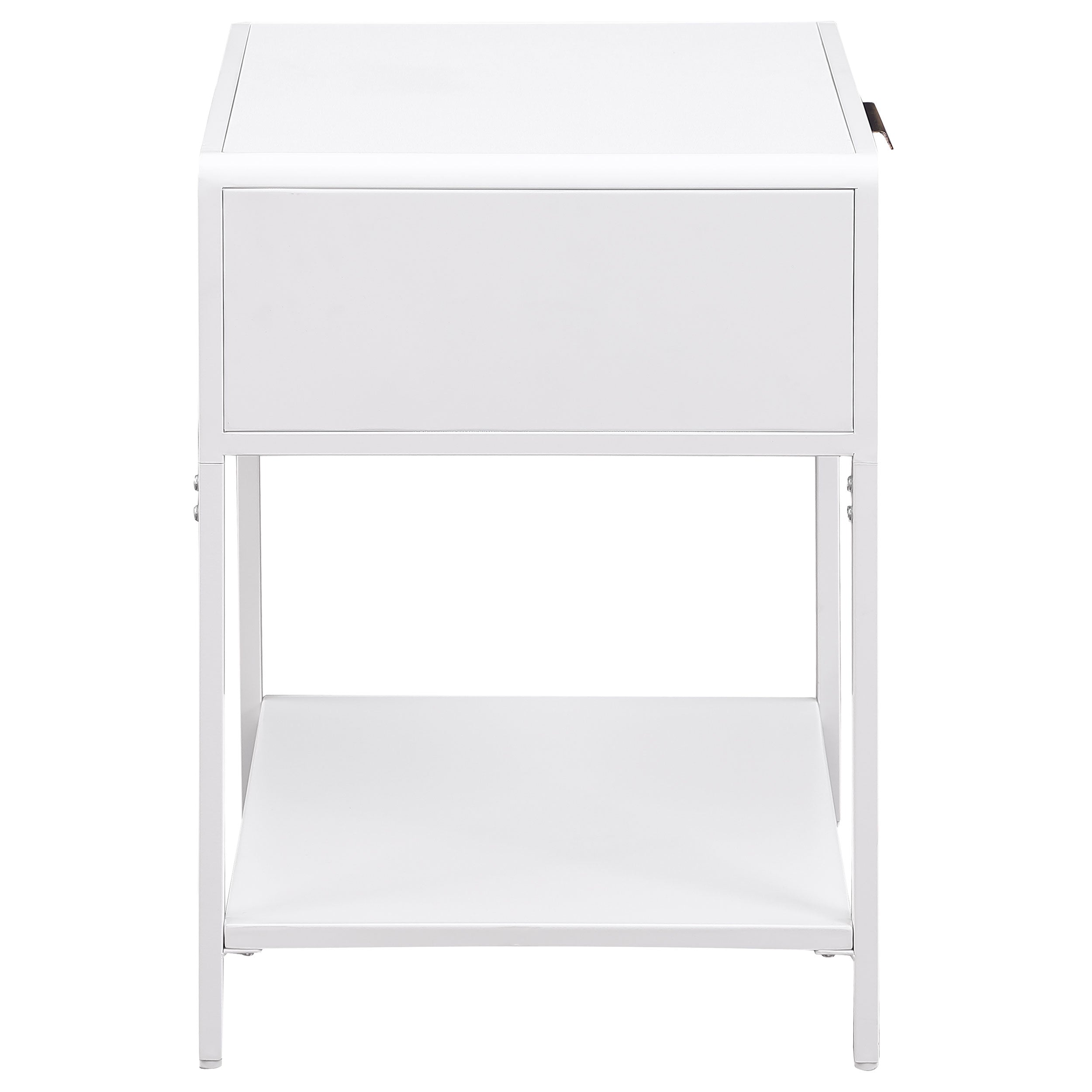 Amherst 1-drawer Radio Weave Cane Metal Bedside Table