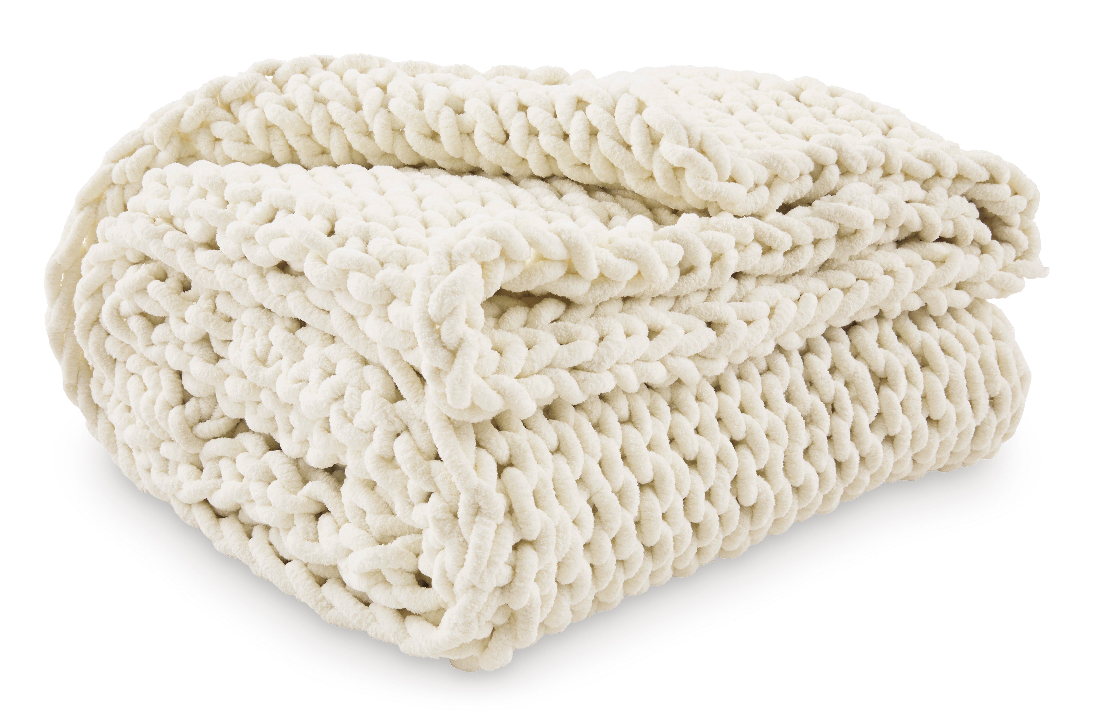 Hand-Knitted Throw Blanket