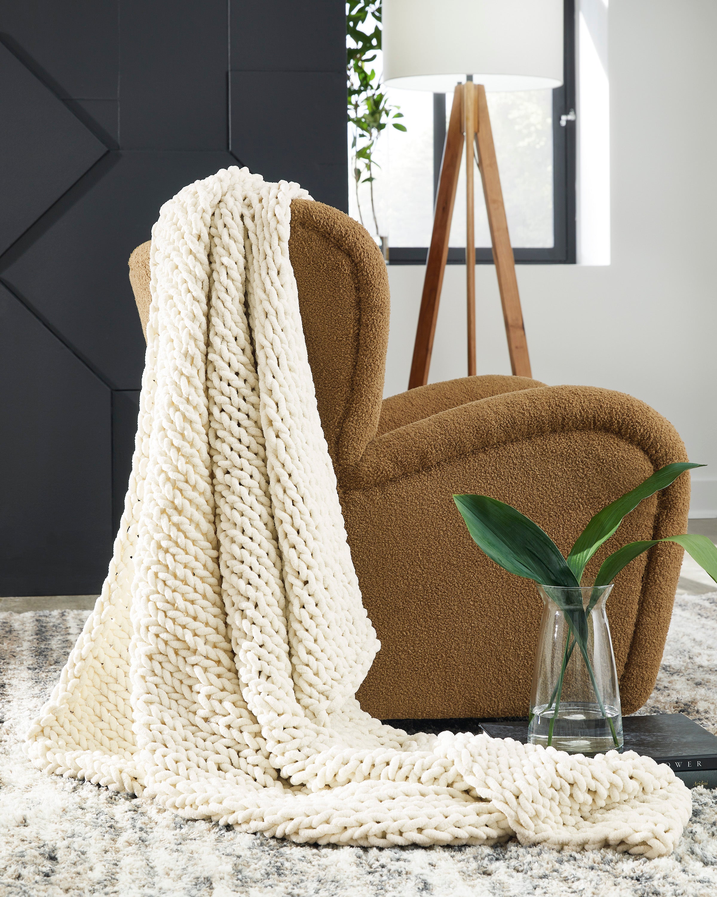 Hand-Knitted Throw Blanket