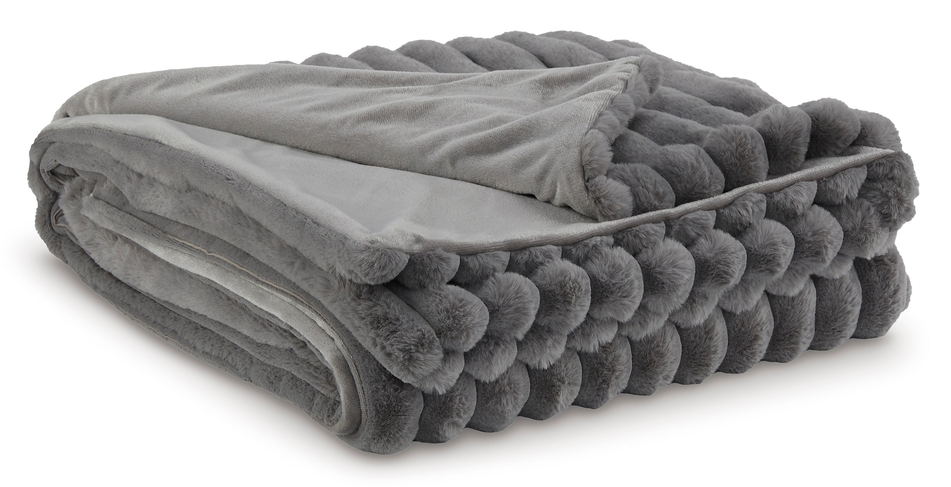 Jacquard Faux Fur Throw Blanket (4 colors)