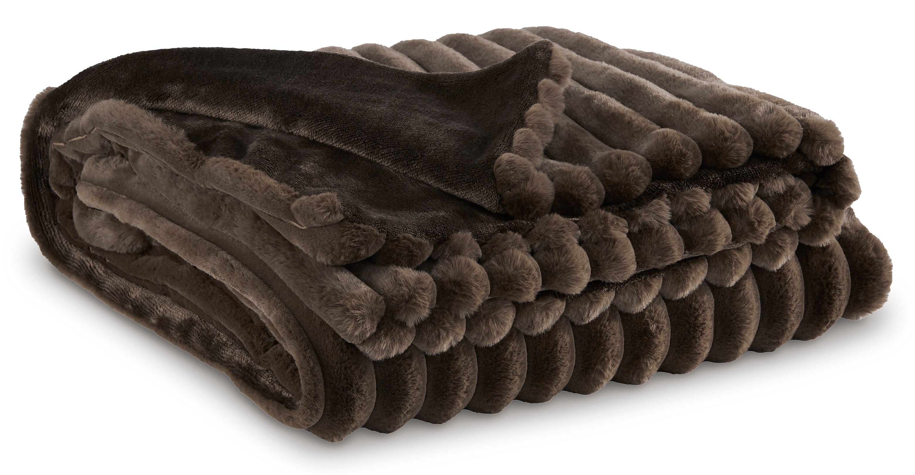 Jacquard Faux Fur Throw Blanket (4 colors)