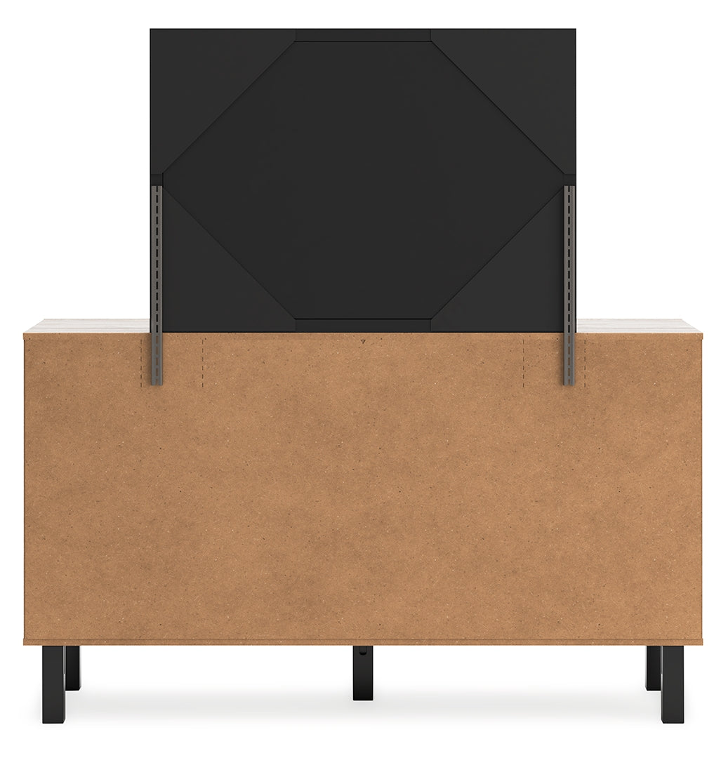 Vessalli Beige Panel Bed with Dresser