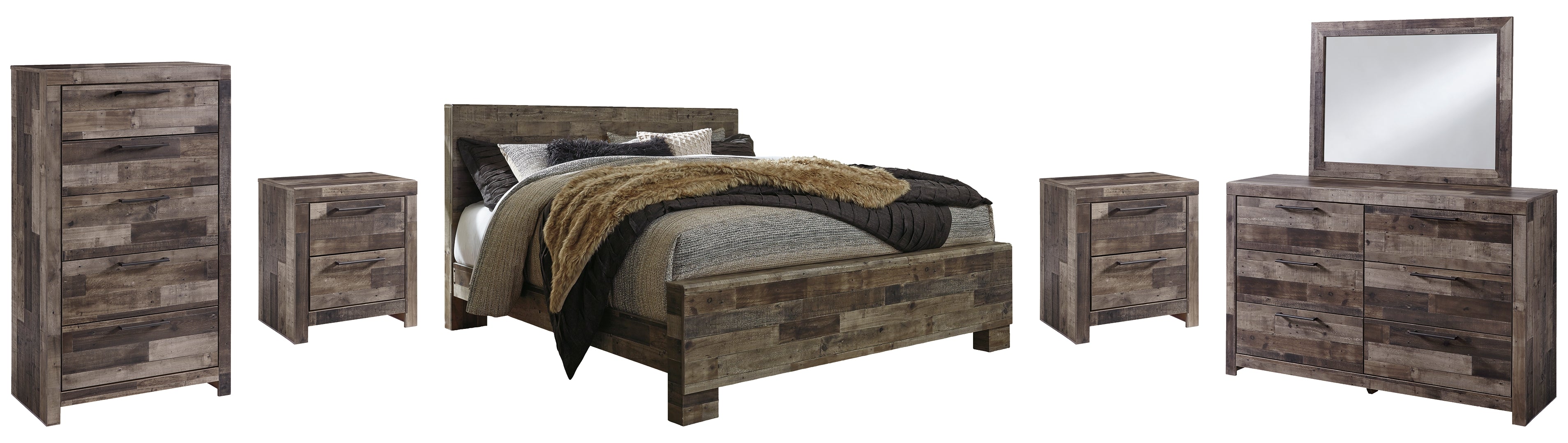 Derekson Grey Panel Bedroom Set