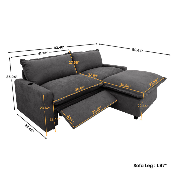 The LuxeMotion Cloud Collection - Deep Charcoal