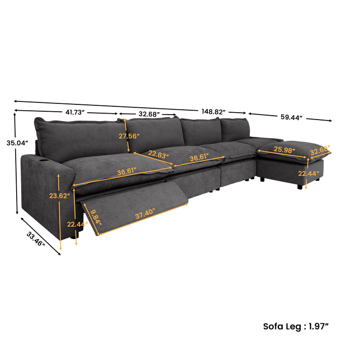 The LuxeMotion Cloud Collection - Deep Charcoal
