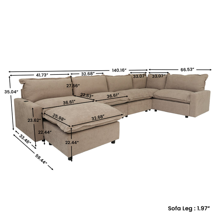 The LuxeMotion Cloud Collection - Natural Taupe