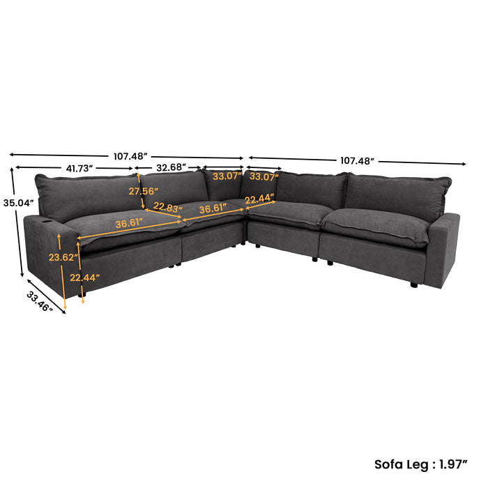 The LuxeMotion Cloud Collection - Deep Charcoal