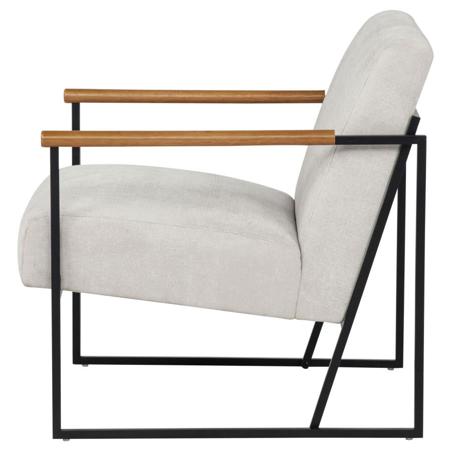 Metal Frame Accent Chair - Ivory