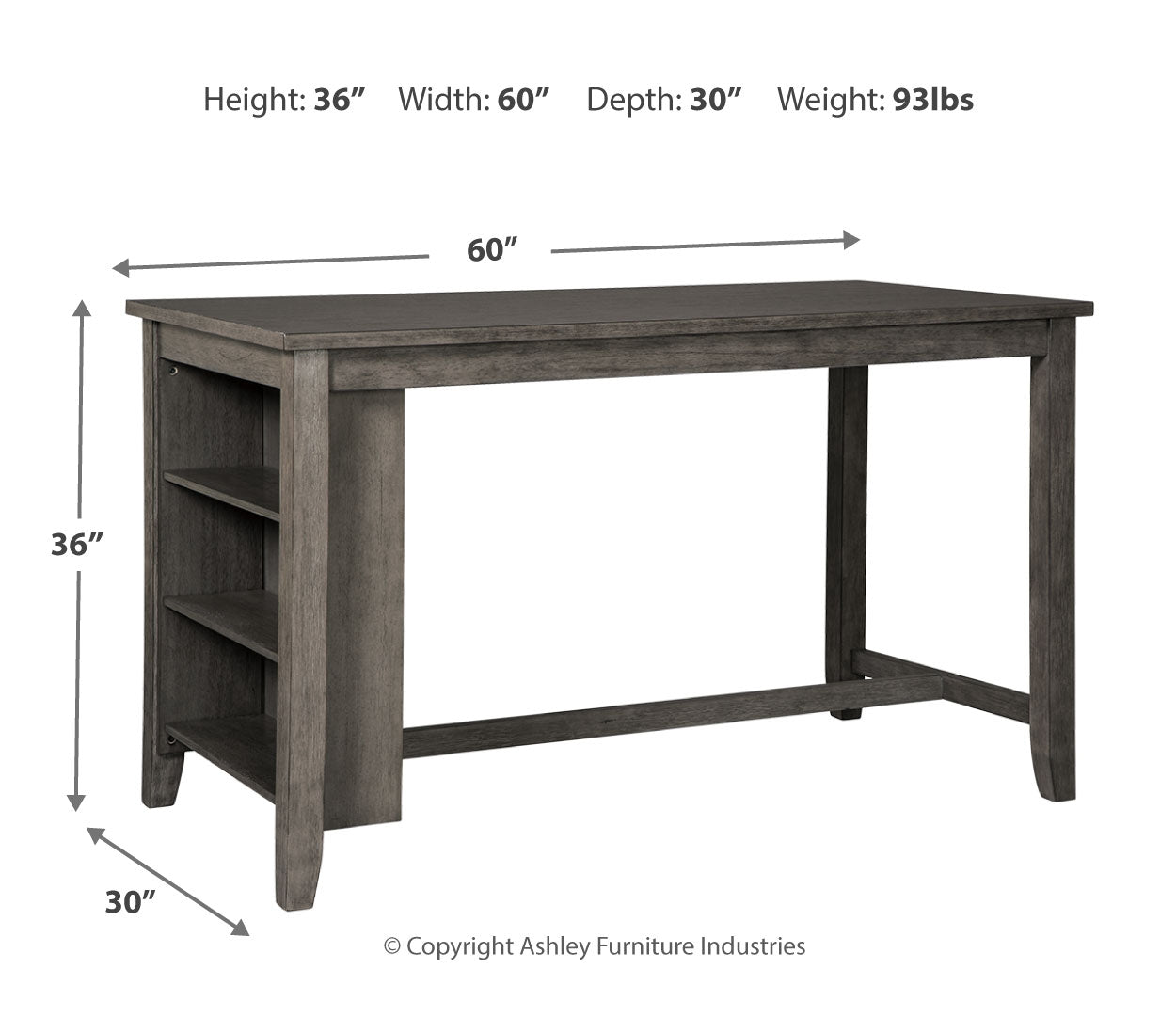 Caitbrook Counter Height Dining Table and Barstools