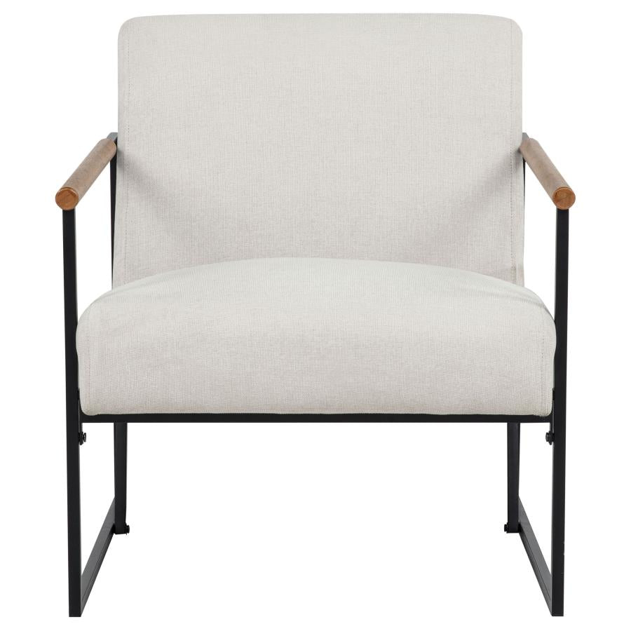 Metal Frame Accent Chair - Ivory
