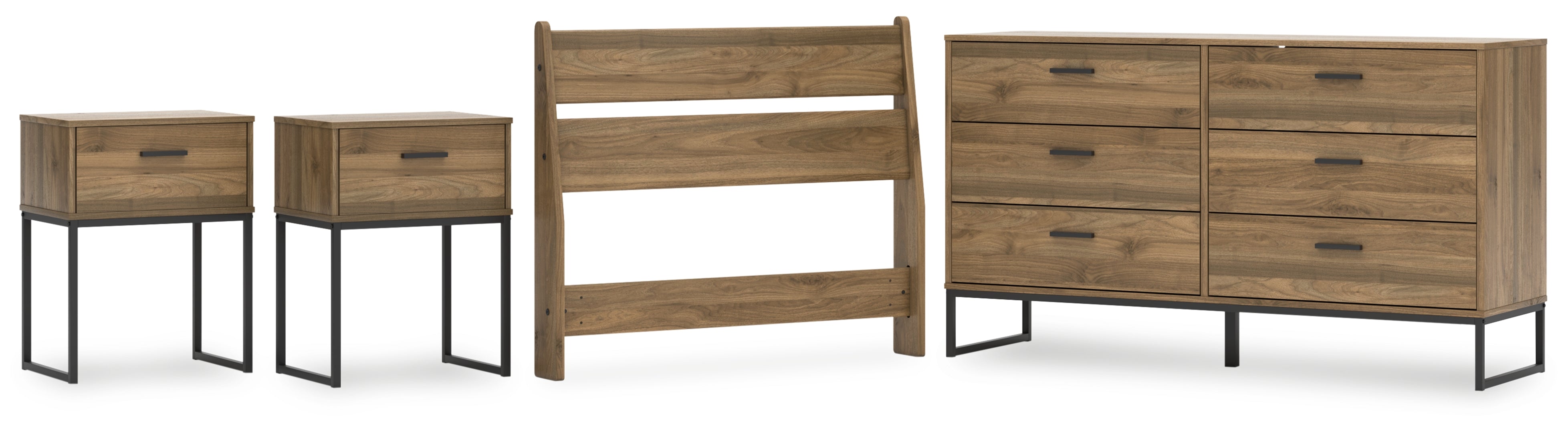 Deanlow Brown Panel Headboard Bedroom Set