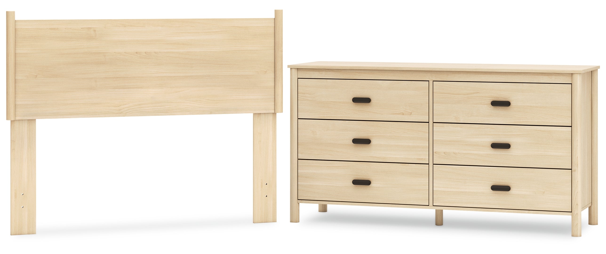 Cabinella Beige Panel Headboard Bedroom Set