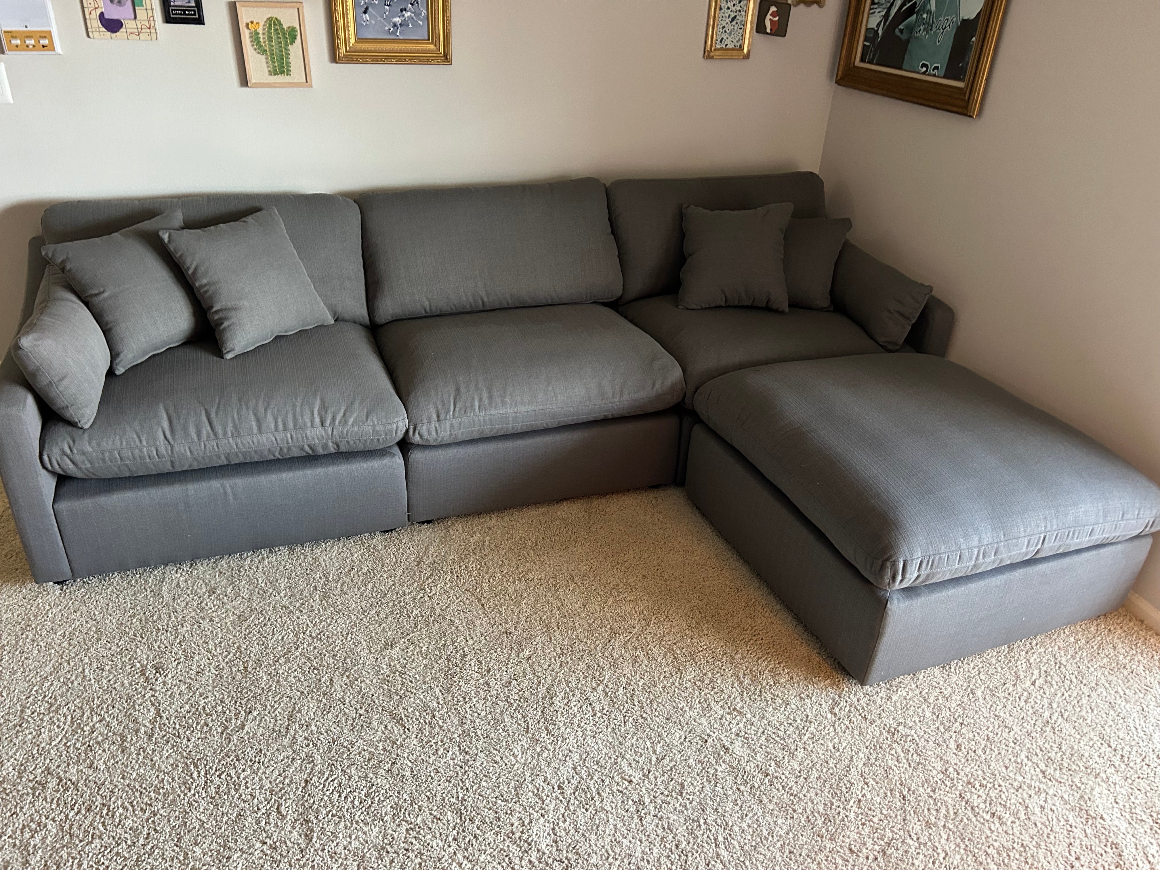 Velari Slope Arm Collection - Ivory/Charcoal