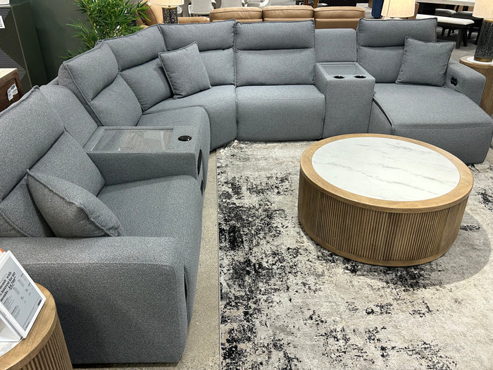 Nuvella II Power Reclining Sectional - Charcoal