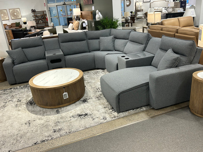 Nuvella II Power Reclining Sectional - Charcoal
