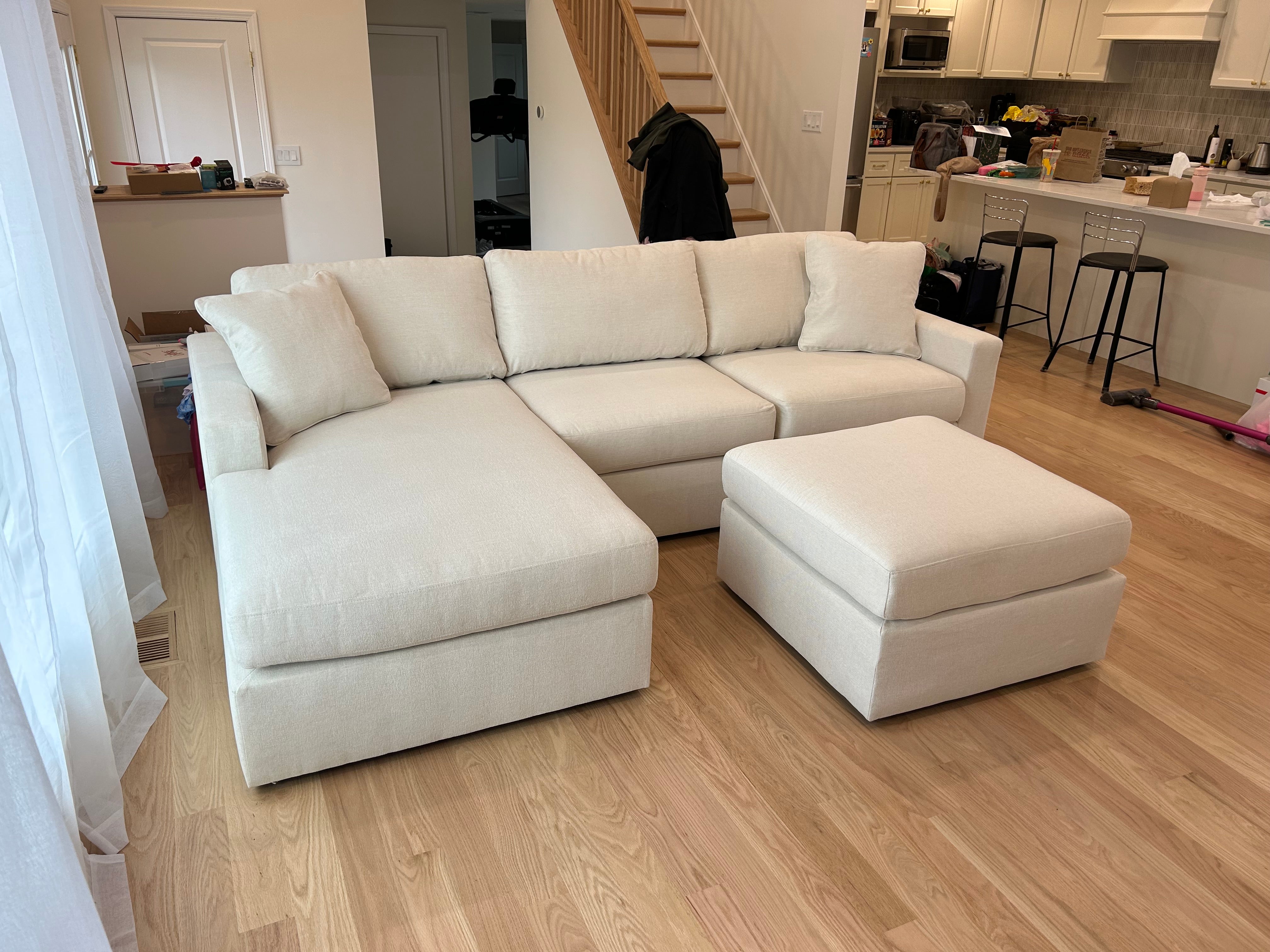 Nuvella 3 Piece Sectional (Customizable)