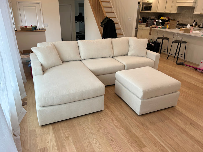 Nuvella 3 Piece Sectional (Customizable)