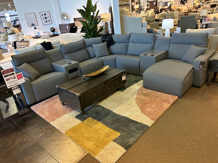 Nuvella II Power Reclining Sectional - Charcoal