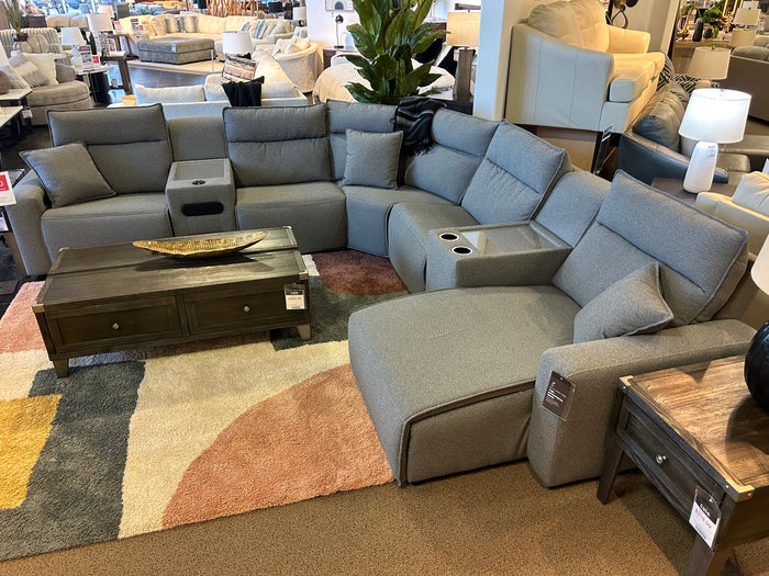 Nuvella II Power Reclining Sectional - Charcoal