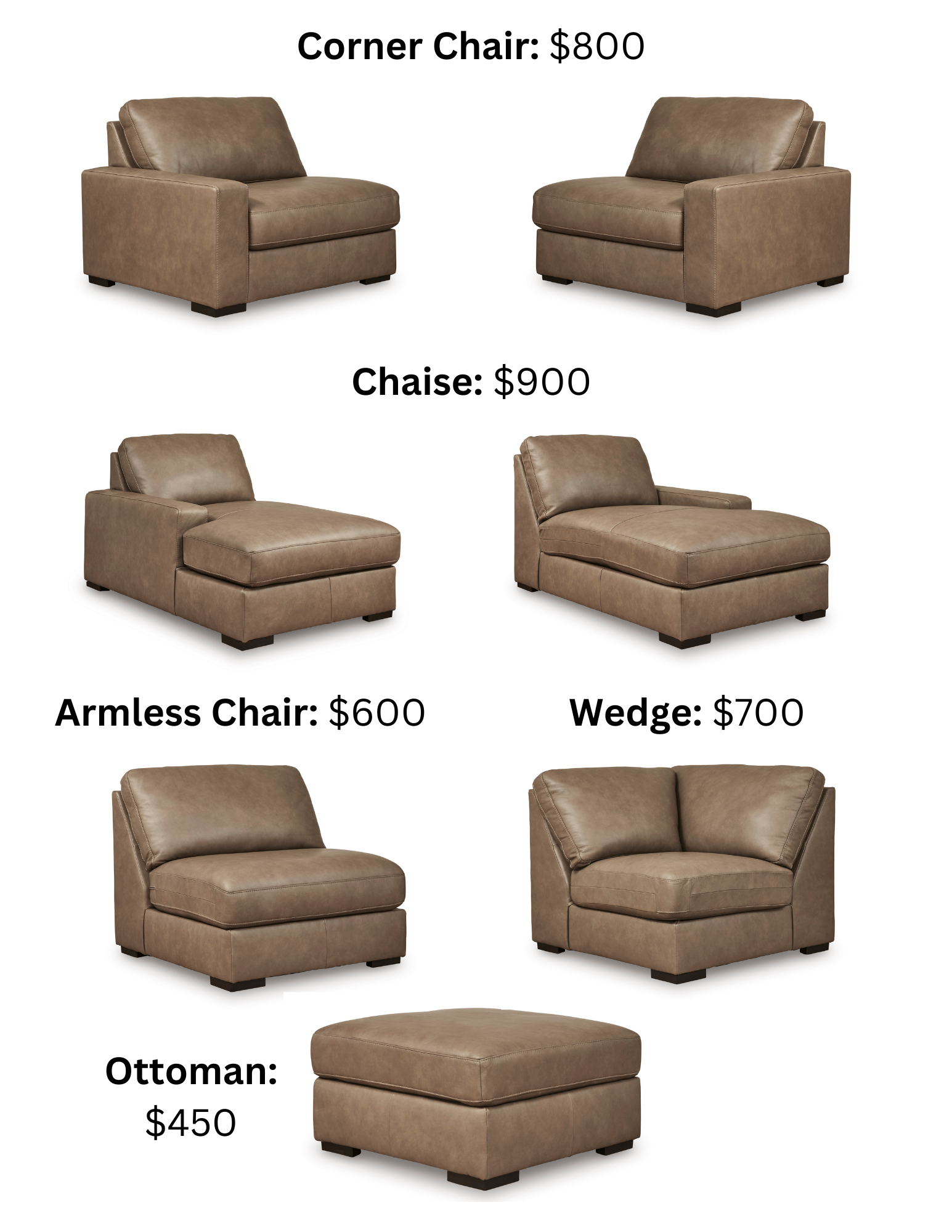 Maxwell Genuine Leather Collection (Customizable)