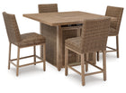 Walton Bridge Outdoor Bar Table and 4 Barstools