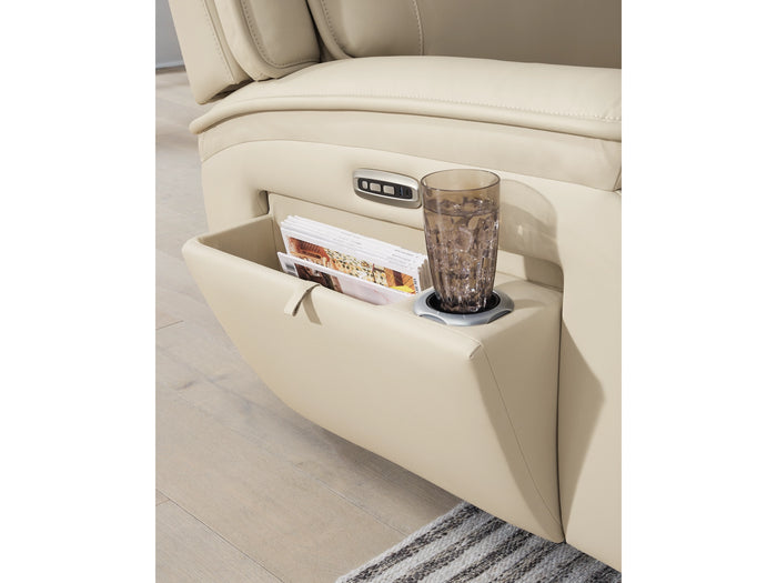 Double Deal 5-Piece Dual Power Leather Reclining Modular Sectional