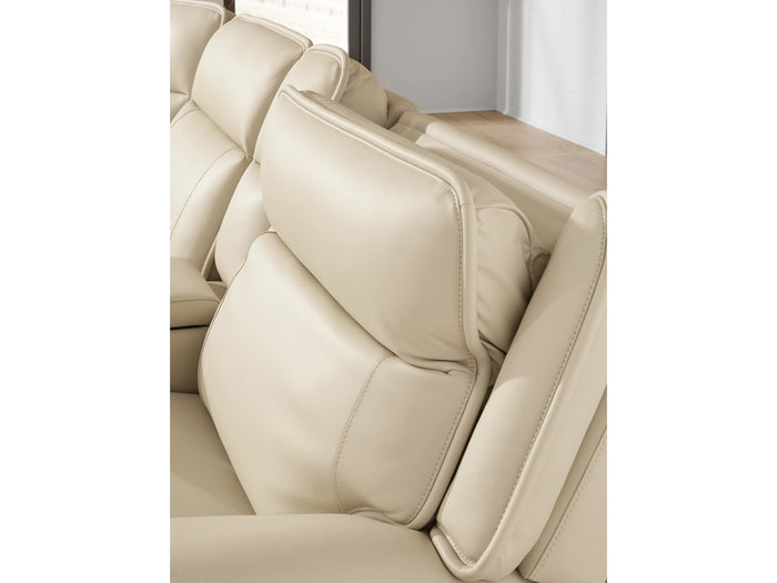 Double Deal 5-Piece Dual Power Leather Reclining Modular Sectional