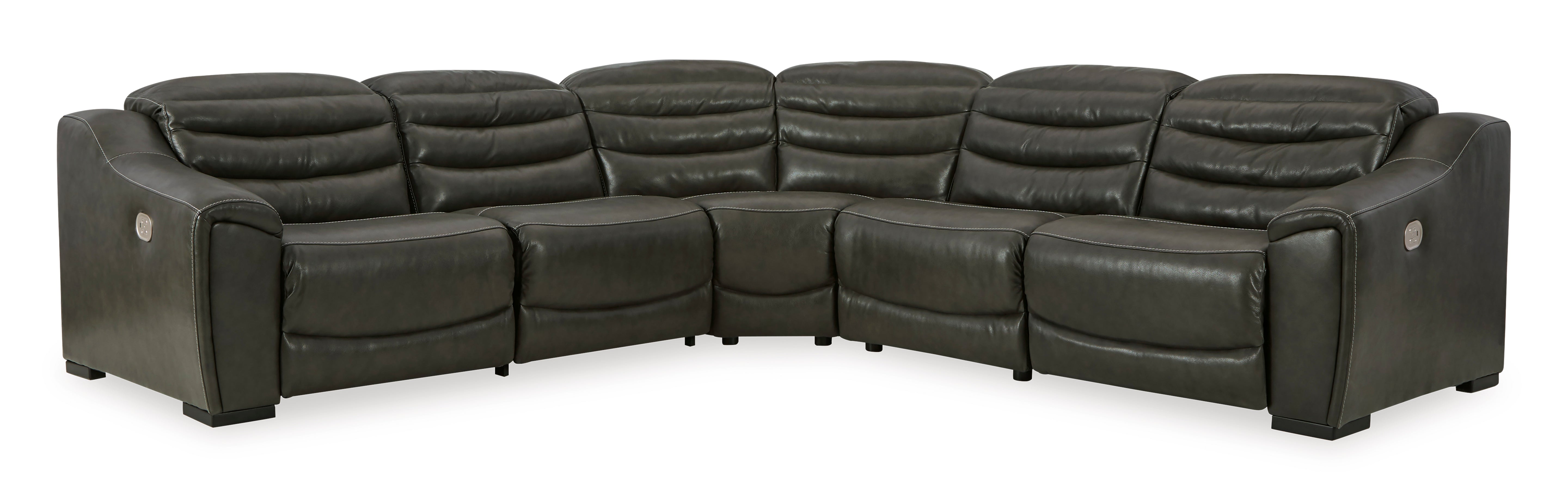 Cortland Genuine Leather Reclining Sectional (Customizable)