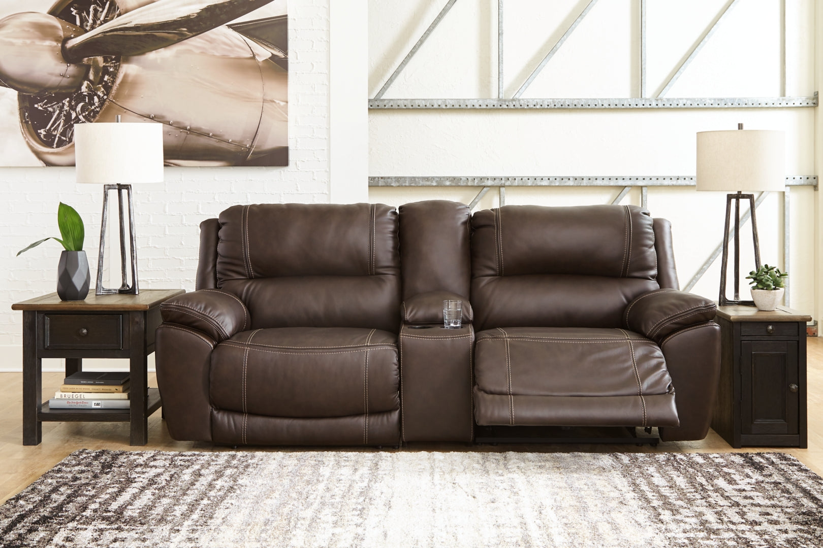 Dunleith Power Reclining Sectional with Console