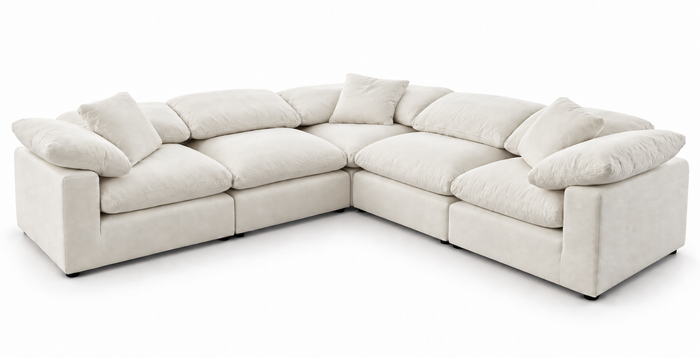 Luxe Dream Performance Bouclé Square Arm Cloud - Ivory