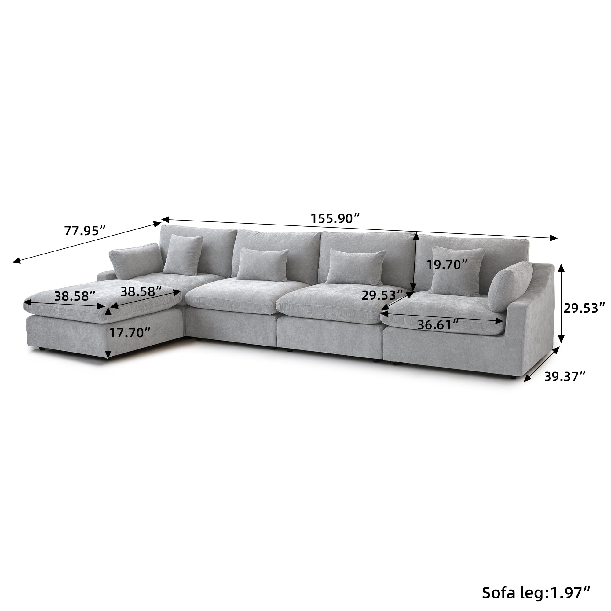 Nova Slope Arm Cloud Collection - Platnium