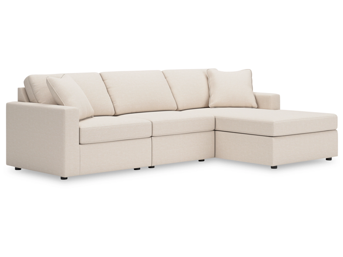 Nuvella 3 Piece Sectional (Customizable)