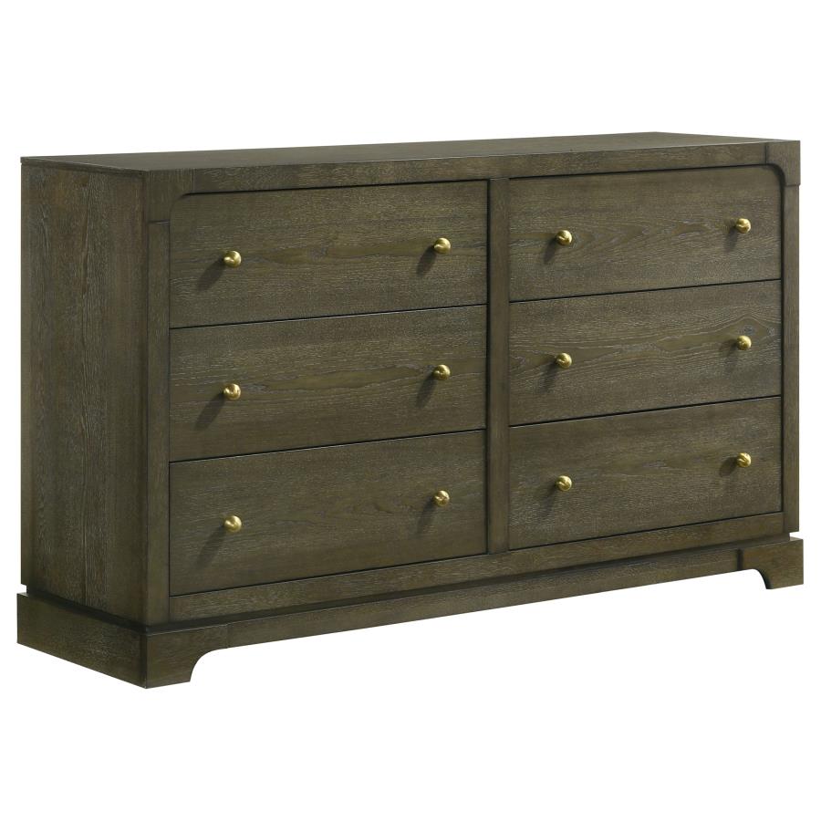 Gran Park 6-Drawer Dresser Cabinet Dark Cocoa