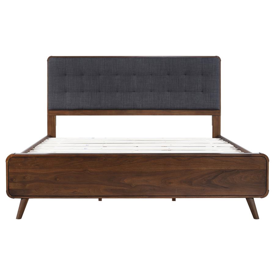 Robyn Wood Platform Bed Dark Walnut