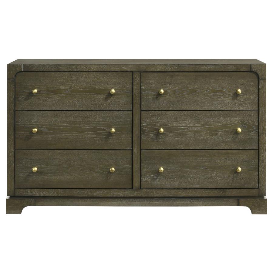 Gran Park 6-Drawer Dresser Cabinet Dark Cocoa
