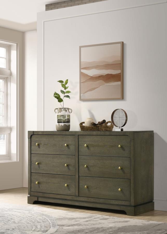 Gran Park 6-Drawer Dresser Cabinet Dark Cocoa