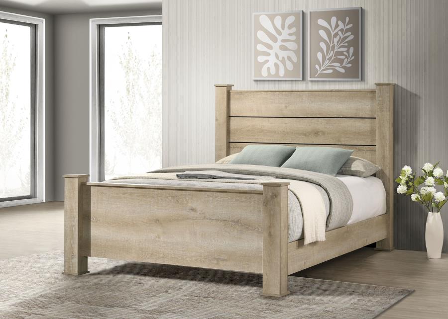 Oakglen Panel Bed Weathered Oak