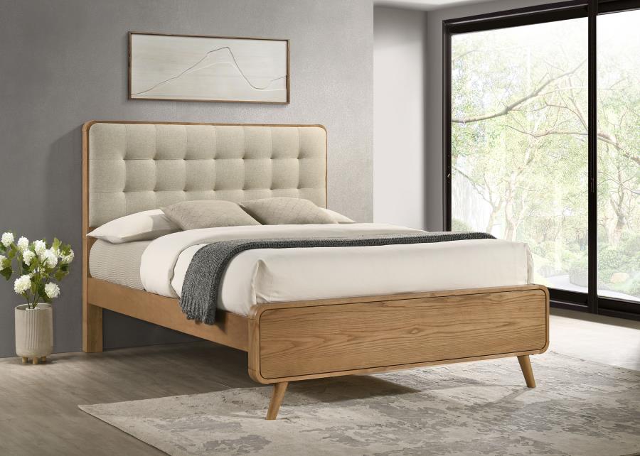 Robyn Wood Platform Bed Light Ash