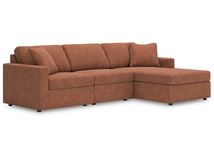 Nuvella 3 Piece Sectional (Customizable)
